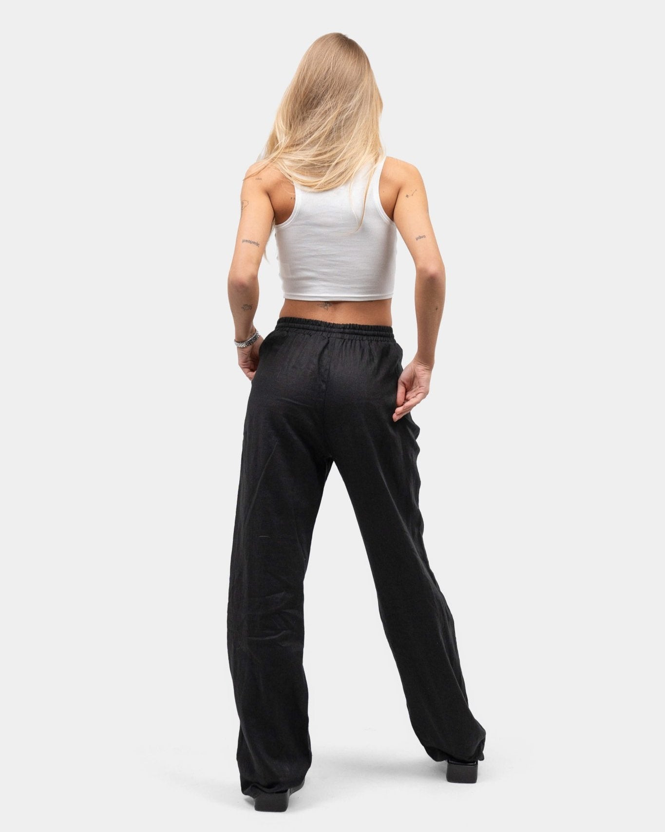 Hørbukser Højtaljede Sort | Skagen - clothing.dk